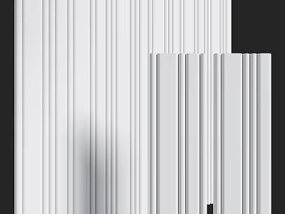 White Decorative Wall Panels For Modern Interior Design And Home Decor 3d model