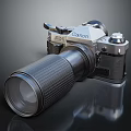 Canon AE-1 Camera With Telephoto Lens Classic Design Photography Equipment For Enthusiasts