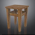 Solid Wood Square Side Table With Simple Design And Sturdy Legs