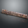 Rustic Wooden Stone Log With Natural Textured Surface And Smooth Dark Background Reflection