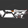 Futuristic Sleek White Vehicle With Red Accents And Single Seat Design