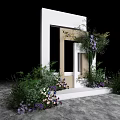 965LW concise niche display area wedding sketch master and design material renderings 3d model
