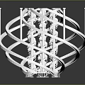 Transparent Plastic Circular Loop Structure With Multiple Connectors And Tubes