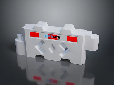 White SELSITE Industrial Component Featuring Red Label And Structural Design 3d model