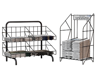 Newspaper, Magazine, Newspaper Storage Rack, Magazine, Newspaper Storage Rack 3d model