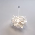 Unique Shaped White Pendant Light With Flower Petal Design And Soft Light Projection