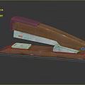 Brown Office Stapler With Durable Design For Daily Desktop Use 3d model