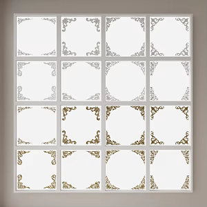 Carved Corner Gypsum Carved Decorative Carved Line 3d model