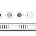Various Types of Air Conditioner Vents Including Round Square and Grill Designs