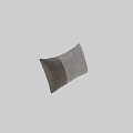 Two Tone Textured Velvet Throw Pillow With Satin Panel Design Detail