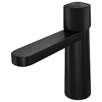 Sleek Black Modern Faucet With Single Handle Design For Bathroom Use 3d model