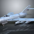 Detailed Silver Fighter Airplane Model With Cockpit Wings And Tail Design