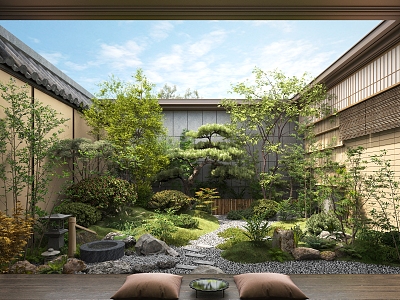 New Chinese Courtyard Landscape 3d model