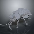 Detailed White Insect 3D Model With Intricate Textures And Sculpted Features