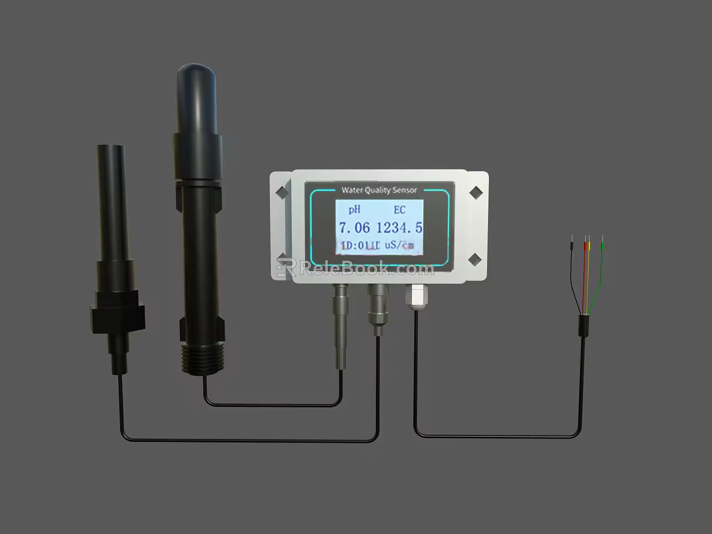 Sensor two-in-one sensor industrial sewage monitoring electrode probe detector 3d model