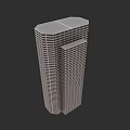 Modern Urban High Rise Building Complex With Connected Glass Facade Design