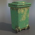 Trash Can Large Trash Can Outdoor Trash Can Community Trash Can Low Face Number Low Model Simple Model Game Sub-era Film and Television Level Super Realistic High Precision 3d model