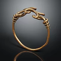 Exquisite Gold Bracelet Jewelry With Intricate Intertwined Link Design And Shiny Finish