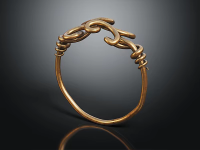 Modern Ring Ancient Ring Gold Ring Old Ring 3d model