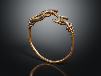 Modern Ring Ancient Ring Gold Ring Old Ring 3d model