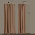 Elegant Brown Velvet Curtains Hanging In Room Doorway For Interior Decor