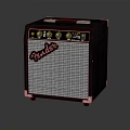 Fender Brand Audio Speaker With Control Knobs And Grille Panel Design