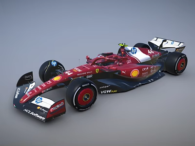 F1 Racing Car Vehicle 2025 Ferrari Formula SF-25 Racing 3d model