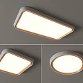 Modern Ceiling Lights With Various Shapes And Sleek White Luminous Design 3d model