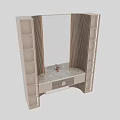 Elegant Modern Bathroom Cabinet With Mirror Faucet Marble Countertop And Drawer