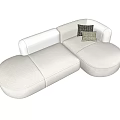 Modern Multiplayer Sofa Shaped Sofa Corner Sofa 3d model