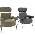 Modern Single Seater Beige Velvet Sofa And Coffee Table Set With Metal Legs Round Arms