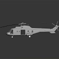 Gray Helicopter 3D Model With Main Rotor Tail Rotor And Detailed Structure 3d model