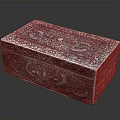 Silver Decorative Storage Box With Intricate Dragon Carvings And Elegant Design