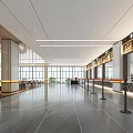 Bright Modern Canteen Interior With Spacious Dining Area And Service Counters