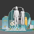 Balabala Fun Photo Check in Spot With White Figures Surfboard And Blue