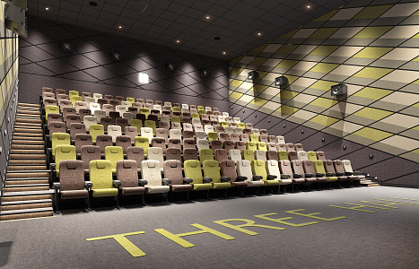 Modern Cinema Hall 3d model