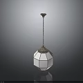 Elegant Octagonal Lighting Combination With Mirrored Surface And Metallic Frame Design