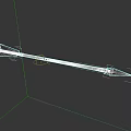 Traditional Weapon Wooden Arrow With Red Feathers And White Sharp Tip