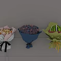 Colorful Fruit Bouquets With Fresh Assorted Fruits and Three Different Wrapping Styles