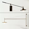 Modern Minimalist Wall Lamp With Adjustable Brass Arm And Sleek Contemporary Design