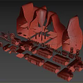 Modern Sci-Fi Equipment Lab Sci-Fi Lab Base 3d model