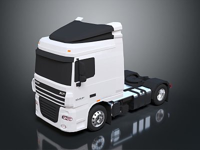 Modern Truck Big Truck Big Transporter Big Transporter 3d model