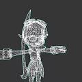 Cartoon Style 3D Woman Character With Purple Hair And Orange Goggles