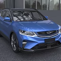 Blue Modern SUV With Sporty Exterior LED Headlights And Alloy Wheels