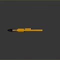 Orange Pistol With Black Grip And Red Laser Sight In Tactical Design