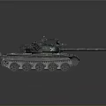 Military Tank With Camouflage Paint Tracks Cannon And 3811 Marking Design