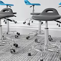 Modern Bar Stool Student Experiment Stool 3d model