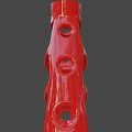 3D Printed Red Human Organ Scaffold With Porous Biomedical Structure Design