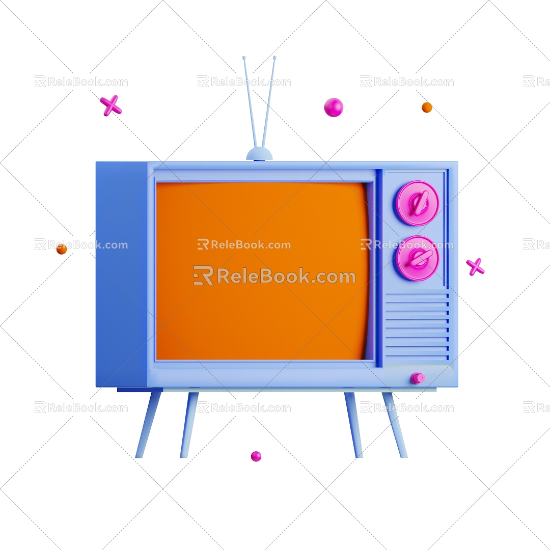 Modern TV Cartoon TV TV TV Icon 3d model