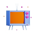 Modern TV Cartoon TV TV TV Icon 3d model